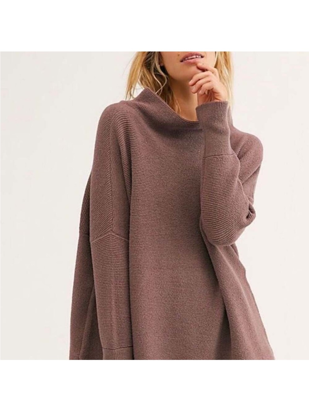 Free People! Ottoman Slouchy Tunic Sweater In Nutmeg NWT! - Picture 6 of 14